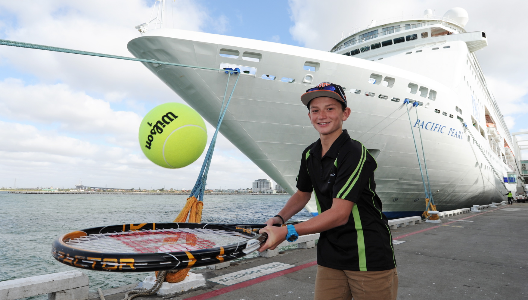 Beau Challenor 14 from Wattle Grove gets ready for Aus Open