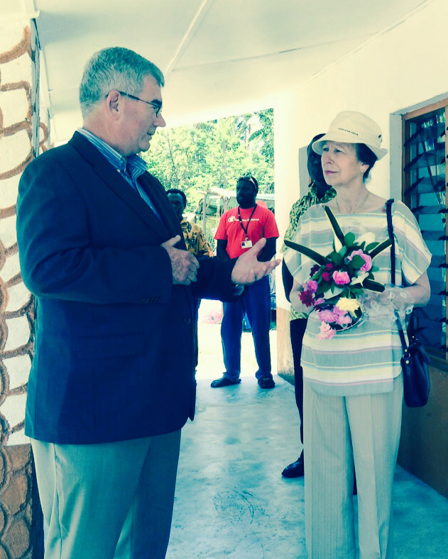 CAU Corporate Comms Manager David Jones and HRH Princess Anne in Vanuatu