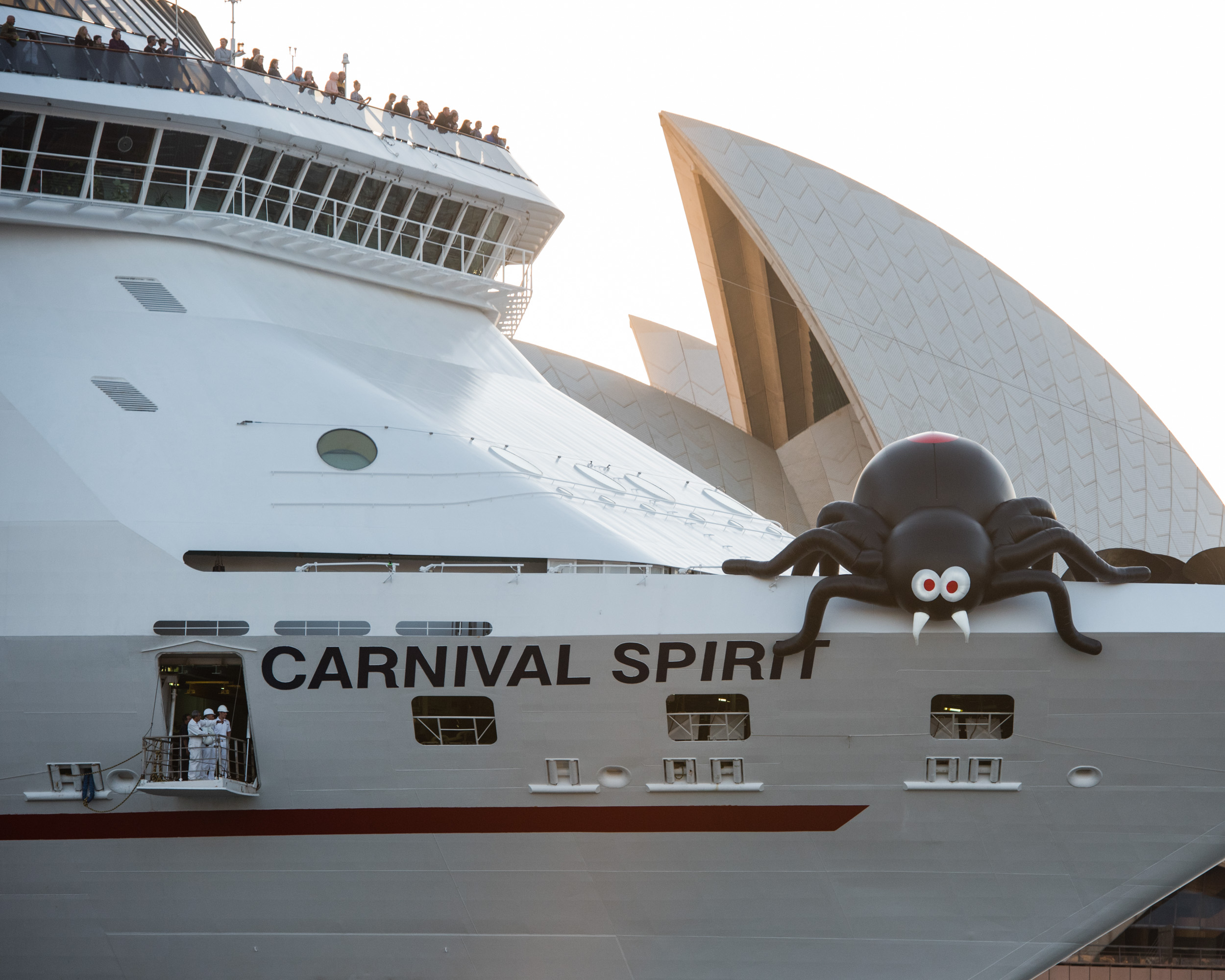 Carnival Spirit creeps into Sydney with a giant Redback 13