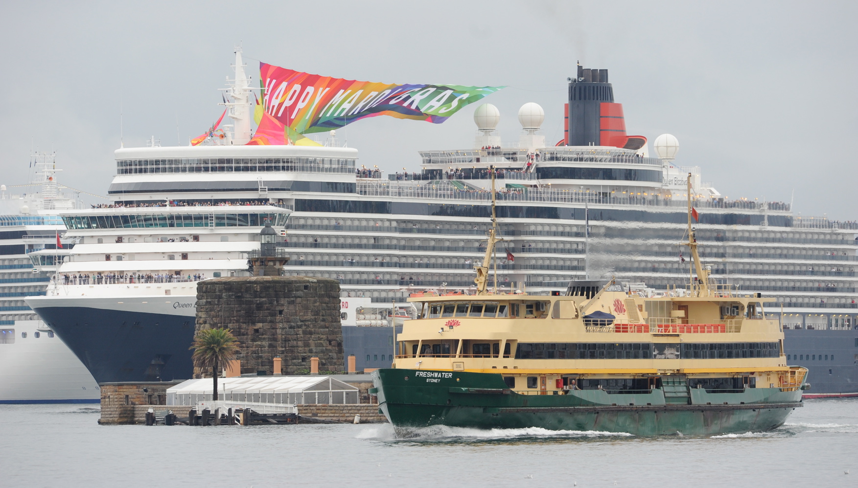 Cunards Queen Elizabeth Salutes Sydney Mardi Gras Mandatory Credit James Morgan 4