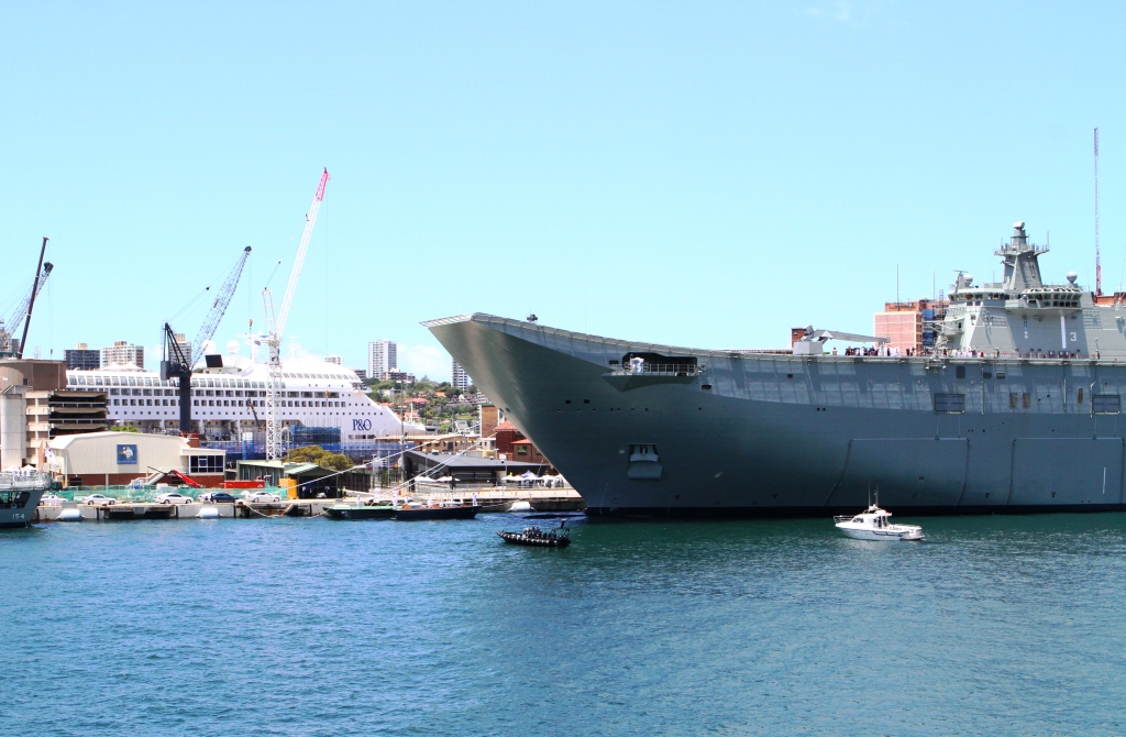 HMAS Canberra with Pacific Dawn