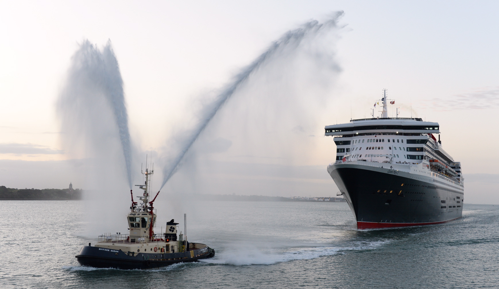 Queen Mary 2 Arrives in Southampton on her 10th Anniversary May 9 2014
