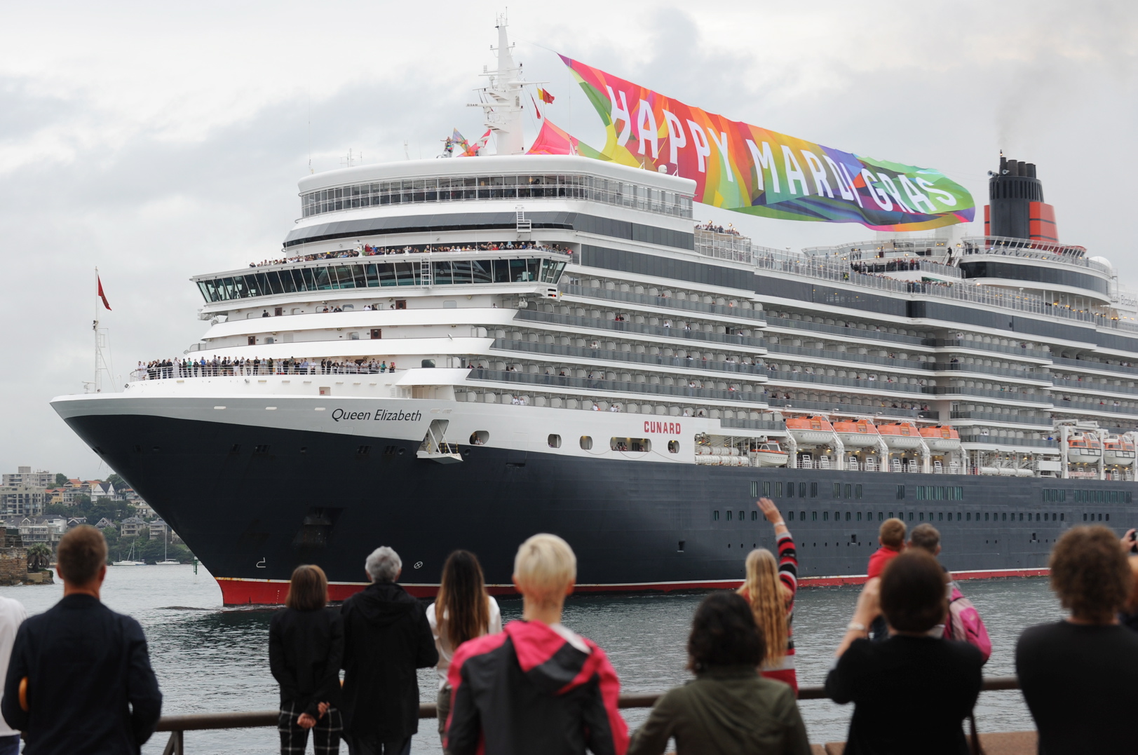 Sydney Welcomes Cunards Queen Elizabeth as she Salutes Sydney Mardi Gras Mandatory Credit James Morgan