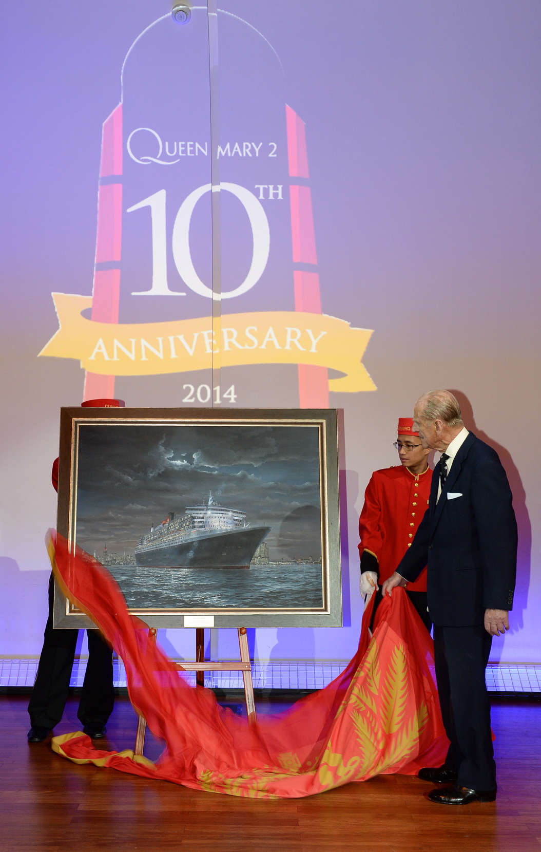 The Duke of Edinburgh Unveils a Painting of Queen Mary 2